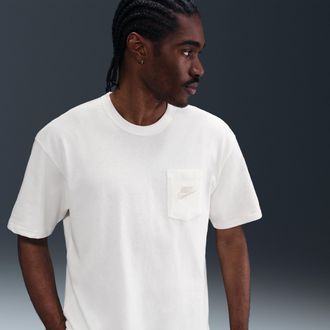 Nike Mens Nike Sportswear Premium Essentials T-Shirt in White | HQ9240-133