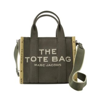 Marc Jacobs Tote Bags, female, Green, Size: ONE SIZE Green Cotton Tote Bag with Magnetic Clasp