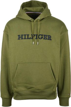 Tommy Hilfiger Hoodie Regular Fit - Heren - Hoodies - Groen - 2XL - Katoen - Hoodies & sweatvesten