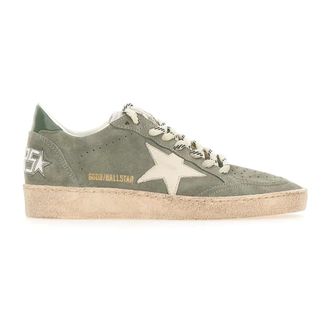 Golden Goose Sneakers, female, Green, Size: 10 US Ball Star Suede Sneakers