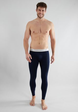 Tom Tailor Leggings TOM TAILOR, Herren, Gr. 8 (XXL), N-Gr, blau (blau, dunkel, uni), Single Jersey, Obermaterial: 95% Baumwolle, 5% Elasthan, unifarben, figurbet