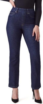 Spanx Crop Kick Flare Pull-On Jeans in Raw Indigo Wash at Nordstrom Rack, Size X-Small