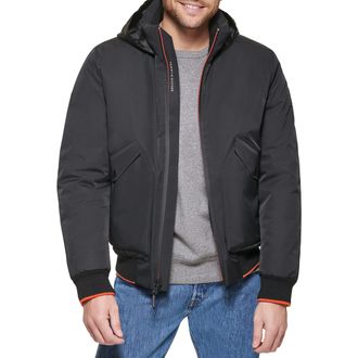 Tommy Hilfiger Mens Flex Stretch Performance Bomber, Black, Large
