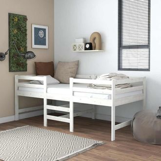 vidaXL Vidaxl - Estructura De Cama Sin Colch&oacute;n Madera De Pino Blanca 90x200 Cm