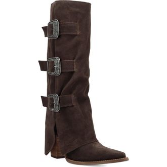 Dingo Buckle Bunny Knee High Western Boot in Brown at Nordstrom, Size 7.5