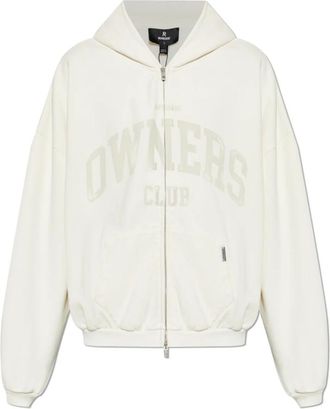 Represent Zip-throughs, male, Beige, Size: 2XL Cream Hooded Sweatshirt