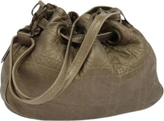 Dior Pre-owned Leather Bucket Bag - Dames - Vintage Tas - Bruin - ONE Size - Leer - Vintage