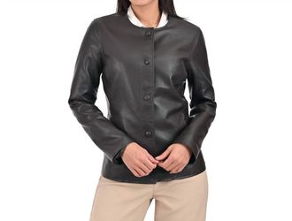 Nine West No Collar Jacket In Brown