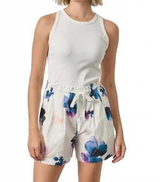 Lilla P Pleat Waist Short In Orchid Prt