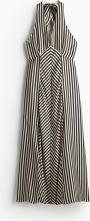 H&M Langes Neckholderkleid - Beige