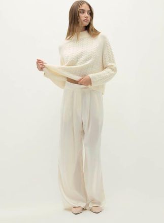 Naked Cashmere Rosalie Silk Trouser in Ecru at Nordstrom, Size X-Small
