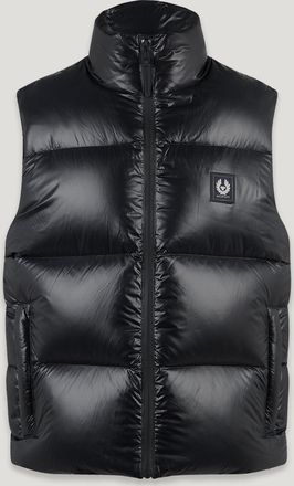 Belstaff Resolve Gilet Mens Down Filled Ripstop Black Size XL