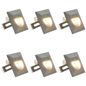 vidaXL Vidaxl - Outdoor led Wall Lights 6 pcs 5 w Silver Square