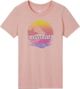 Converse (WMNS) Converse Icon Remix Classic T-Shirt Asia Sizing Pink Yellow 10017094-A05