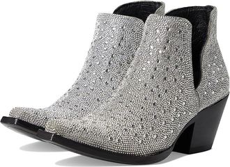 Ariat Dixon Glitz Womens Bootsie Cowboy Womens Boots Silver Sparkle : 5.5 B - Medium, Leather