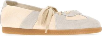 Maison Margiela Womens Two-Tone Leather And Suede Replica Ballerinas Bleachedsand Sneaker