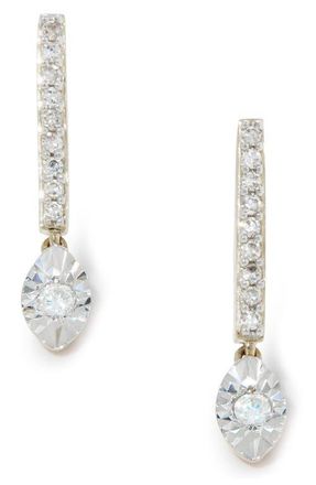 Monica Vinader 14K Gold Diamond Marquise Drop Earrings in 14Kt Solid Gold /Diamond at Nordstrom