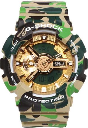 Casio x A Bathing Ape G-Shock Analog-Digital Green Brown Camo GA-110APE-5A