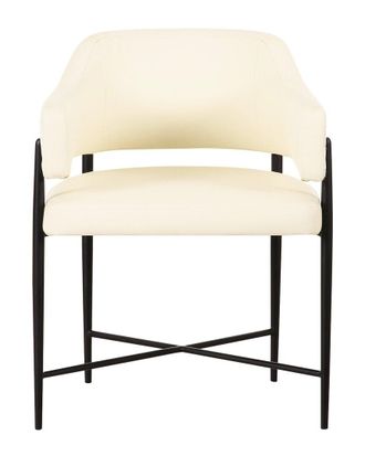 TOV Furniture Sezanne Vegan Leather 2-Tone Jacquard Dining Chair