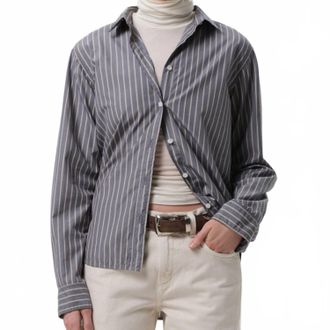 Citizens Of Humanity Avni Slim Shirt In Cleo Stripe