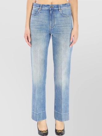 Valentino Garavani cotton high-rise straight-leg jeans
