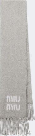 Miu Miu Fringed mohair and wool-blend scarf