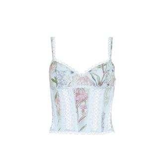 Charo Ruiz Ibiza Poppy Top - Dames - Tops zonder mouwen - Blauw - M - Katoen - Tops