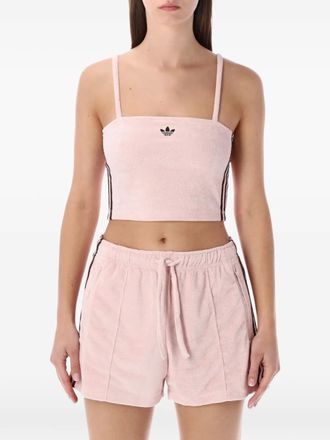 adidas 3-stripes top - women - Fabric - L - Pink