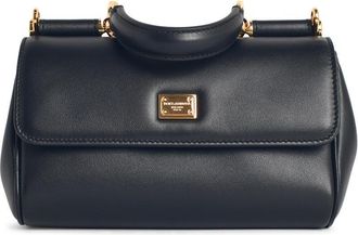 Dolce & Gabbana Schwarze Lear-Handtasche My Sicily von Dolce & Gabbana