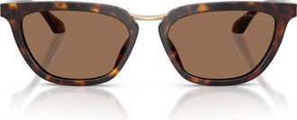 Giorgio Armani Gold 0ar8253u Tortoiseshell Square Sunglasses
