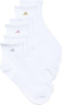 adidas 3-Pack Sport Ankle Socks in White/Gold/Rose Gold at Nordstrom Rack, Size Medium