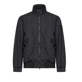 Stone Island Light Jackets, male, Black, 2XL, Stone Island Coats Black