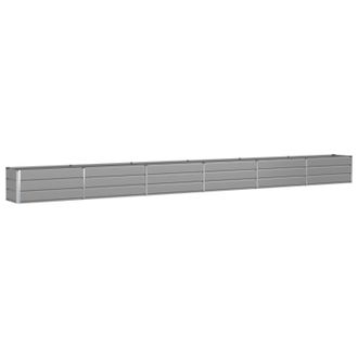vidaXL Jardinera Gris Claro 580 X 50 X 45 Cm Acero Galvanizado Vidaxl