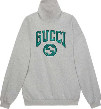 Gucci Grey Sweatshirt with embroidery