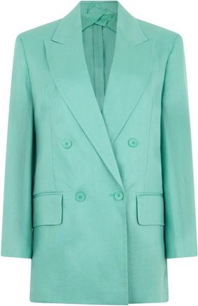 Max Mara Olimpia Jas - Dames - Blazers - Groen - XS - Linnen - Jassen