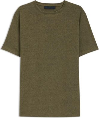 BOSS BECKHAM x T-shirt in soft linen
