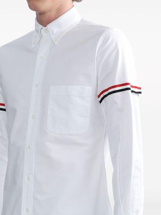 Thom Browne RWB Stripe Grosgrain Shirt - White