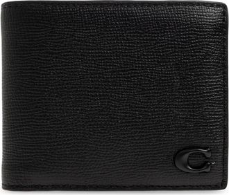 Coach Accessoires, Heren, Zwart, ONE Size, Leer, 3-In-1 Portemonnee met Signature Canvas Binnenkant