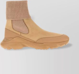 Tod's suede ankle boots ribbed cuff