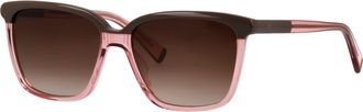Humphrey's Sonnenbrille HUMPHREY&acute;S EYEWEAR 588193, Damen, beige (braun, rosa), leicht transparent, matt, Sonnenbrillen Sonnenbrille, Form Karree/Soft, farblichen