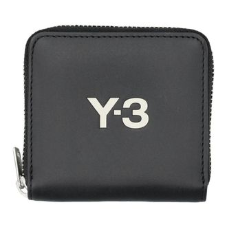 Yohji Yamamoto Wallets & Cardholders, unisex, Black, Size: ONE SIZE Leather Logo Zip Wallet
