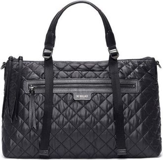 MZ Wallace Medium Park Quilted Nylon Satchel in Black at Nordstrom