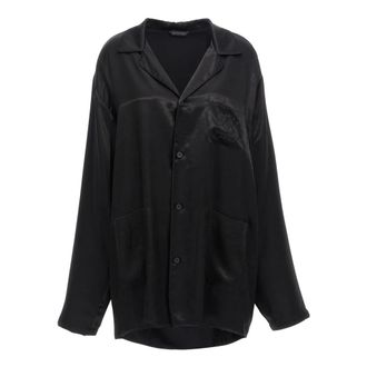 Balenciaga Embroidery Shirt - female - Balenciaga - Pyjamas - Black - XS - Nightwear & Lounge