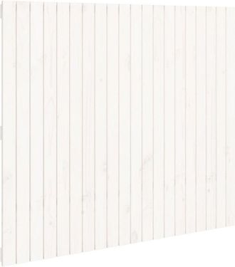 vidaXL Vidaxl - Cabecero De Cama Pared Madera Maciza Pino Blanco 127,5x3x110 Cm