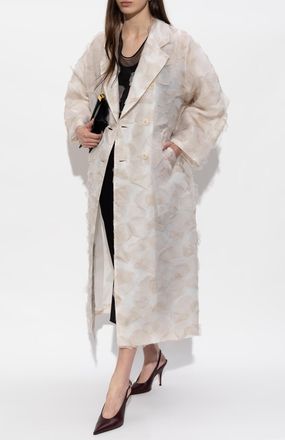 Max Mara Silk Coat Mito, Womens, Cream