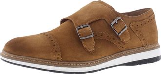 Clarks Mens Chantry Monk Shoes, 9 UK, Tobacco Suede