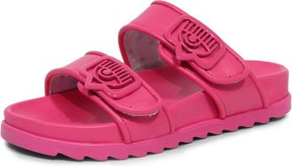 Chiara Ferragni Dubbele Band Fuchsia Sandalen - Dames - Sandalen - Roze - 37 EU - Schoenen