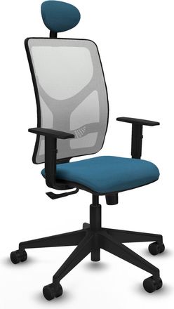 Piqueras y Crespo Silla De Oficina Con Cabecero Motilla Piqueras Y Crespo 1d066n1 Blanco Verde Petr&oacute;leo