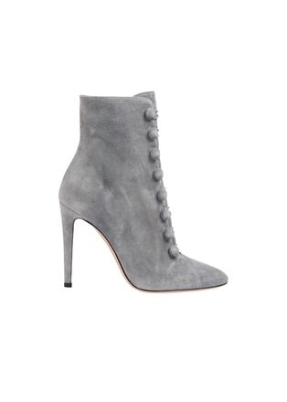 Gianvito Rossi Grey Suede Imperia Ankle Boots Size 37.5