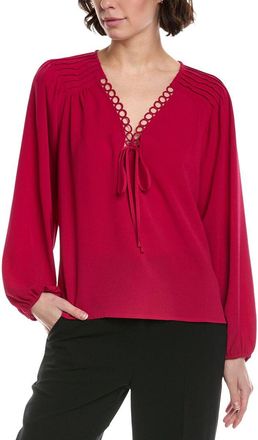 CeCe by Cynthia Steffe Cece V-Neck Pintuck Blouse